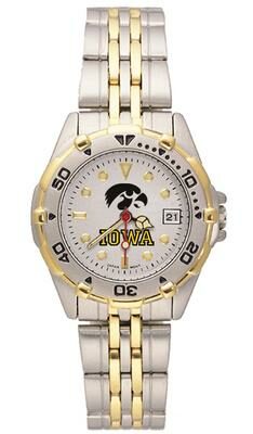 Iowa Hawkeyes "Iowa" All Star Watch with Stainless Steel Band - Women's