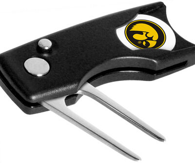 Iowa Hawkeyes Spring Action Divot Tool with Golf Ball Marker (Set of 2)