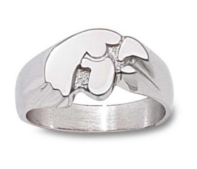 Iowa Hawkeyes "Tiger Hawk" Men's Ring Size 11 - Sterling Silver Jewelry