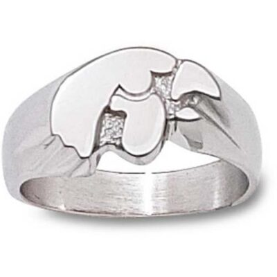 Iowa Hawkeyes "Tiger Hawk" Men's Ring Size 11 - Sterling Silver Jewelry