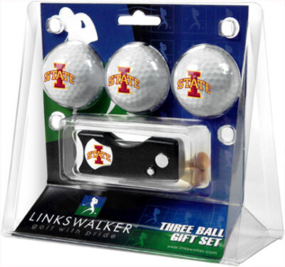 Iowa State Cyclones 3 Golf Ball Gift Pack with Spring Action Tool