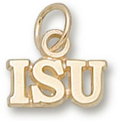 Iowa State Cyclones "ISU" 3/16" Charm - 14KT Gold Jewelry