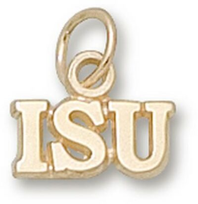 Iowa State Cyclones "ISU" 3/16" Charm - 14KT Gold Jewelry