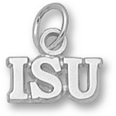 Iowa State Cyclones "ISU" 3/16" Charm - Sterling Silver Jewelry