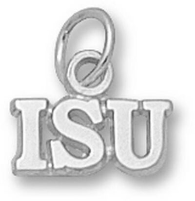 Iowa State Cyclones "ISU" 3/16" Charm - Sterling Silver Jewelry