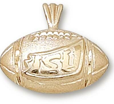 Iowa State Cyclones "ISU Football" Pendant - 10KT Gold Jewelry