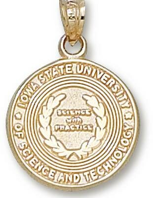 Iowa State Cyclones "Seal" Pendant - 10KT Gold Jewelry