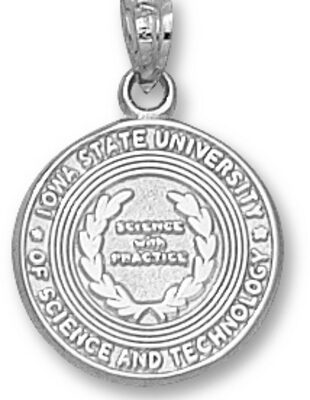 Iowa State Cyclones "Seal" Pendant - Sterling Silver Jewelry