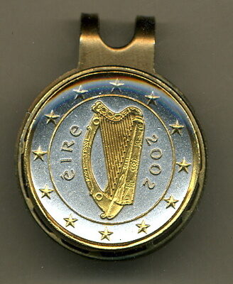 Irish Euro "Harp and Stars" Two Tone Coin Golf Ball Marker