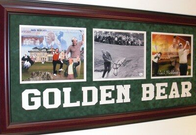 Jack Nicklaus Autographed 8" x 10" Photograph Deluxe "GOLDEN BEAR" Custom Frame (Unframed)