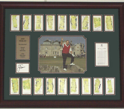 Jack Nicklaus Autographed "Farewell to the British Open" Deluxe Framed Photo Collage