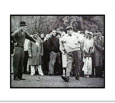 Jackie Gleason PGA Golf "Away We Go with Arnold Palmer" Double Matted 8" x 10" Photograph