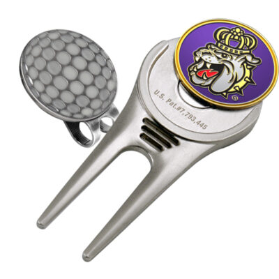 James Madison Dukes Divot Tool Hat Clip with Golf Ball Marker (Set of 2)