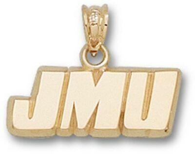 James Madison Dukes "JMU" 1/4" Pendant - 10KT Gold Jewelry