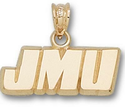 James Madison Dukes "JMU" 1/4" Pendant - 10KT Gold Jewelry