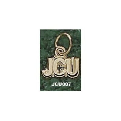 John Carroll Blue Streaks Horizontal "JCU" 3/16" Charm - 10KT Gold Jewelry