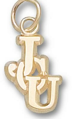 John Carroll Blue Streaks Interlocked "JCU" 1/2" Charm - 10KT Gold Jewelry