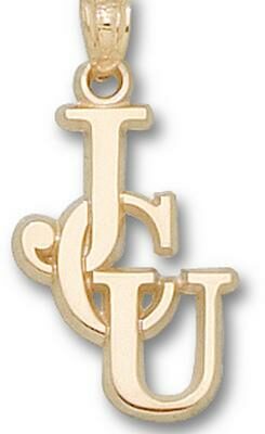 John Carroll Blue Streaks "JCU" Pendant - 10KT Gold Jewelry