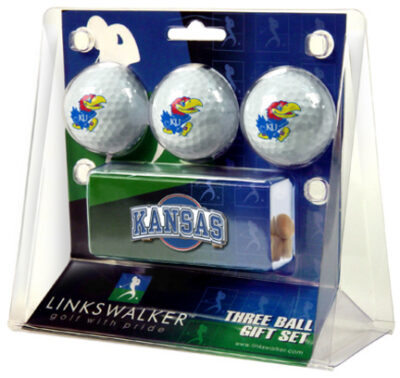 Kansas Jayhawks 3 Ball Gift Pack with Hat Clip