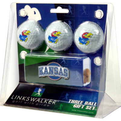 Kansas Jayhawks 3 Ball Gift Pack with Hat Clip