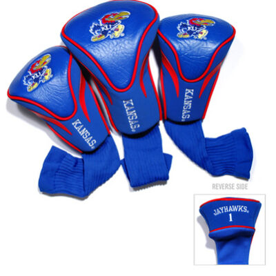 Kansas Jayhawks Contour Fit Golf Headcover (3-Pack)