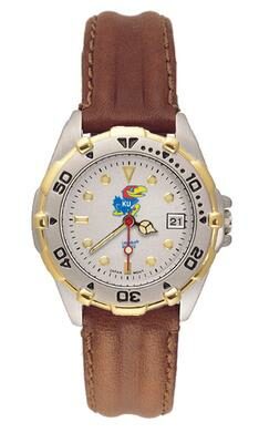 Kansas Jayhawks "Jayhawk" All Star Watch with Leather Band - Women's