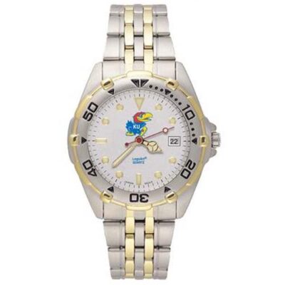 Kansas Jayhawks "Jayhawk" All Star Watch with Stainless Steel Band - Men's