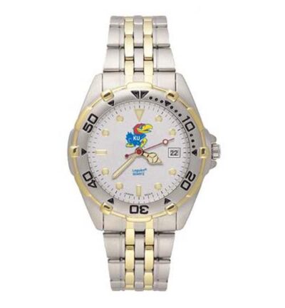 Kansas Jayhawks "Jayhawk" All Star Watch with Stainless Steel Band - Men's