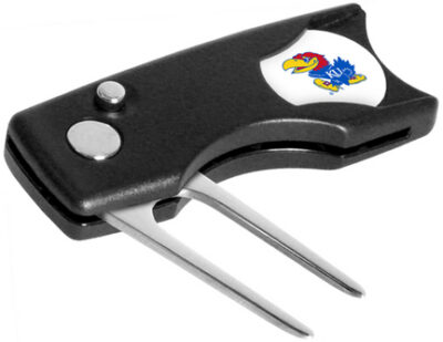 Kansas Jayhawks Spring Action Divot Tool with Golf Ball Marker (Set of 2)