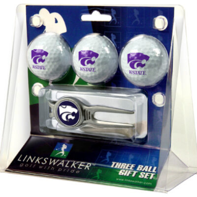 Kansas State Wildcats 3 Ball Golf Gift Pack with Kool Tool