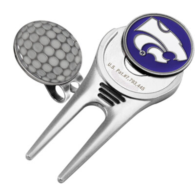 Kansas State Wildcats Divot Tool Hat Clip with Golf Ball Marker (Set of 2)