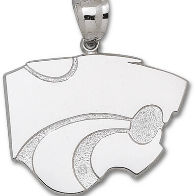 Kansas State Wildcats Giant 1 3/4" W x 1 3/8" H "Power Cat" Pendant - 14KT Gold Jewelry