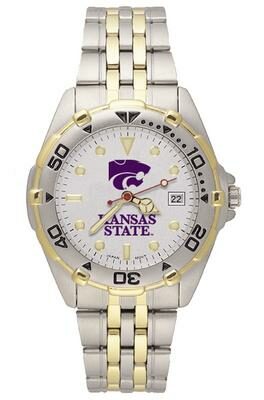 Kansas State Wildcats "Kansas St with PCat" All Star Watch with Stainless Steel Band - Men's