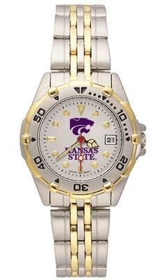 Kansas State Wildcats "Kansas St with PCat" All Star Watch with Stainless Steel Band - Women's