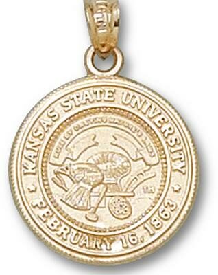 Kansas State Wildcats "Seal" Pendant - 10KT Gold Jewelry