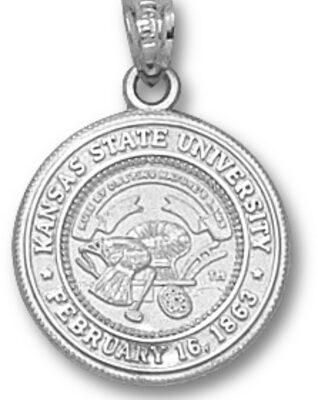 Kansas State Wildcats "Seal" Pendant - Sterling Silver Jewelry