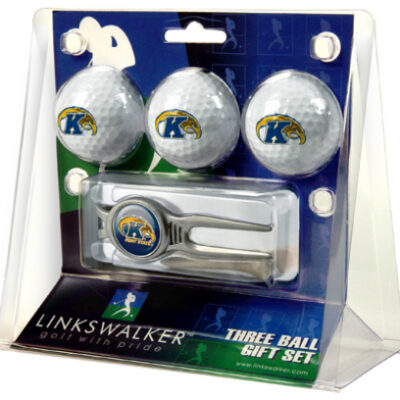 Kent State Golden Flashes 3 Ball Golf Gift Pack with Kool Tool