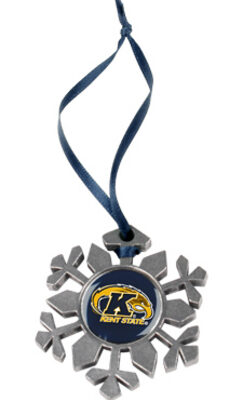 Kent State Golden Flashes Snowflake Ornament (Set of 2)