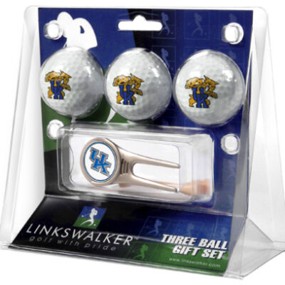 Kentucky Wildcats 3 Golf Ball Gift Pack with Cap Tool