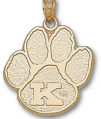 Kentucky Wildcats "K Paw" 3/4" Pendant - 14KT Gold Jewelry