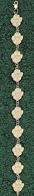 Kentucky Wildcats "K Paw" 7" Bracelet - 10KT Gold Jewelry