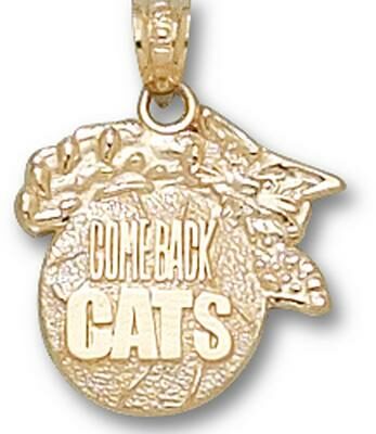 Kentucky Wildcats Modeled "Wildcat Comeback Cats" Pendant - 10KT Gold Jewelry