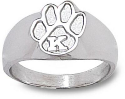 Kentucky Wildcats "Paw with K" Ladies' Ring Size 6 1/2 - Sterling Silver Jewelry