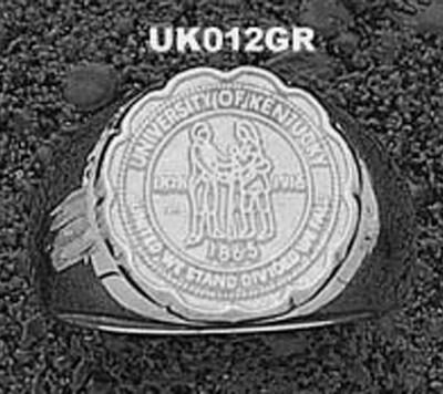 Kentucky Wildcats "Seal" Men's Ring Size 10 3/4 - Sterling Silver Jewelry