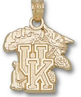 Kentucky Wildcats "UK Wildcat" 5/8" Pendant - 14KT Gold Jewelry