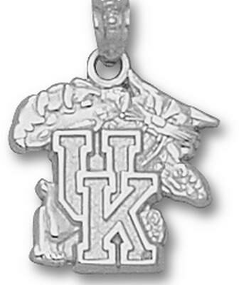 Kentucky Wildcats "UK Wildcat" 5/8" Pendant - Sterling Silver Jewelry