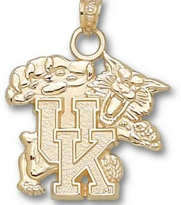 Kentucky Wildcats "UK Wildcat" Pendant - 14KT Gold Jewelry