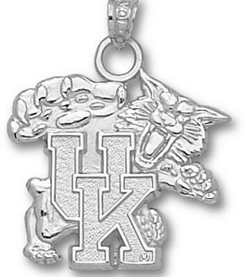 Kentucky Wildcats "UK Wildcat" Pendant - Sterling Silver Jewelry