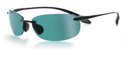 Kickback Sunglasses with Shiny Black Frames and Competivision Gun Lenses from Bolle