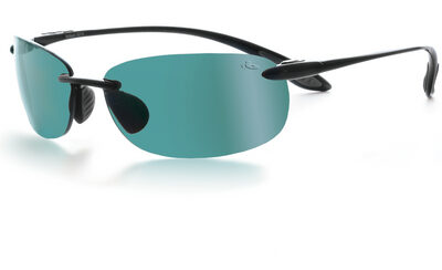 Kickback Sunglasses with Shiny Black Frames and Competivision Gun Lenses from Bolle